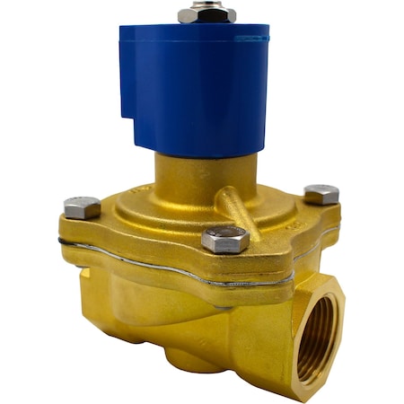 Gc Valves Solenoid Valve, 2-Way, 1 in Pipe Size, 120V/60V, 110V/50V, Zero Differential, Diaphragm, Brass S201YF02V5FG9
